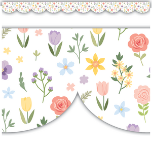 Spring Graden Scalloped Border