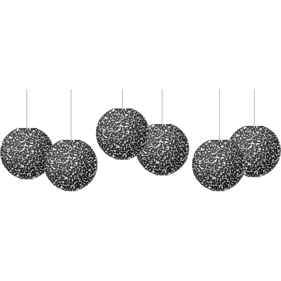 Composition 8" Hanging Paper Lanterns