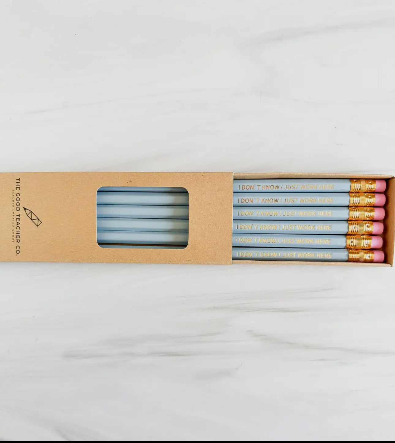 Set of 6 'I Don't Know I Just Work Here' Hex Pencils | Sharp