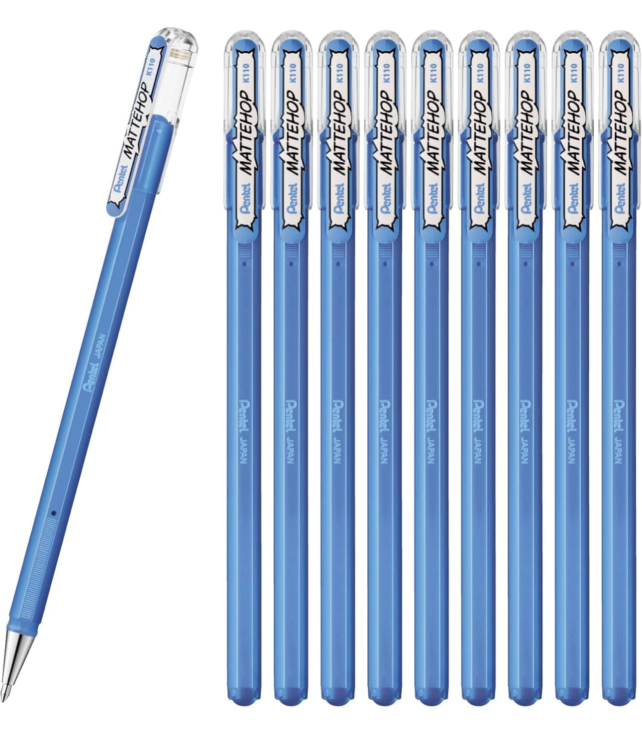 Pentel Mattehop Pens Singles Light Blue