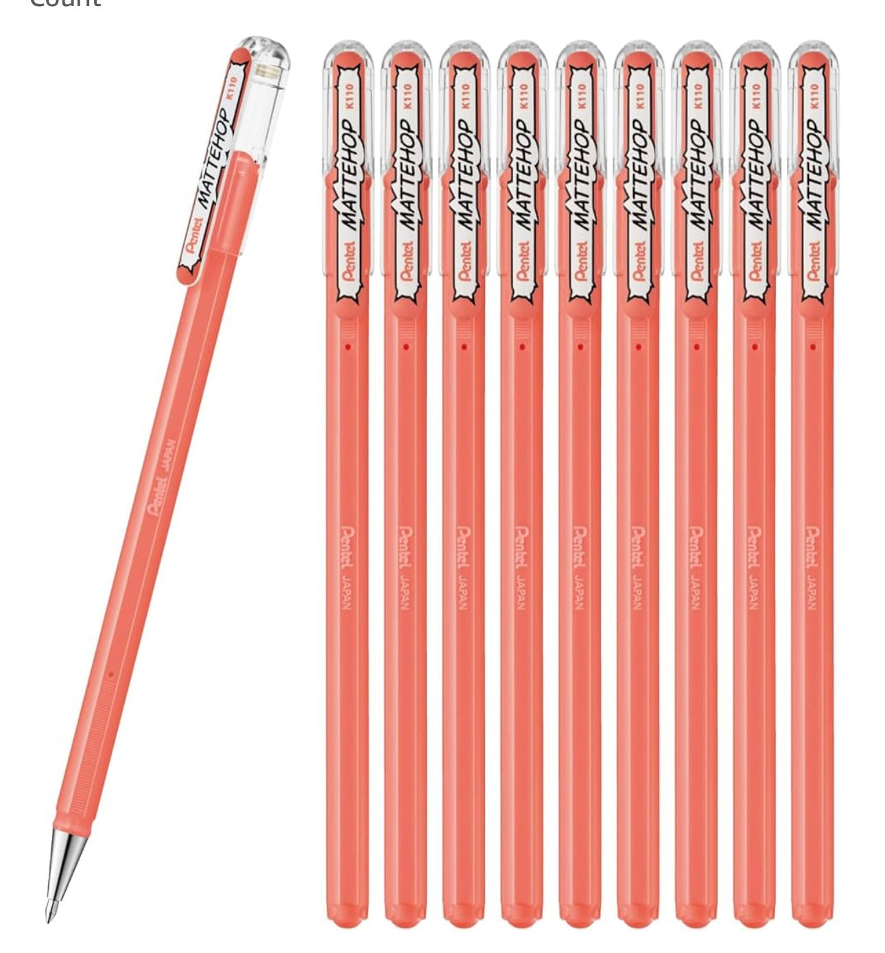 Pentel Mattehop Pens Singles Coral