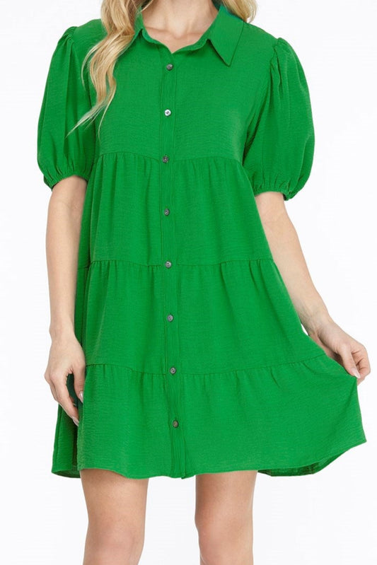 Lush Layered Green Dress