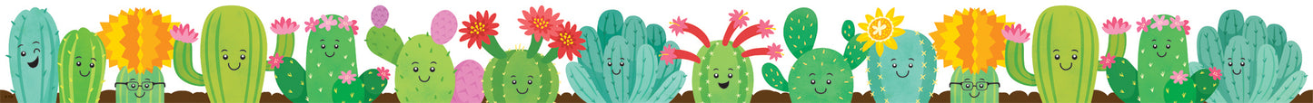Happy Cactus Crew Die Cut Border Trim