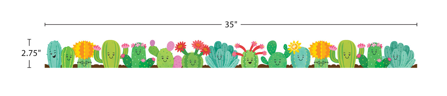 Happy Cactus Crew Die Cut Border Trim