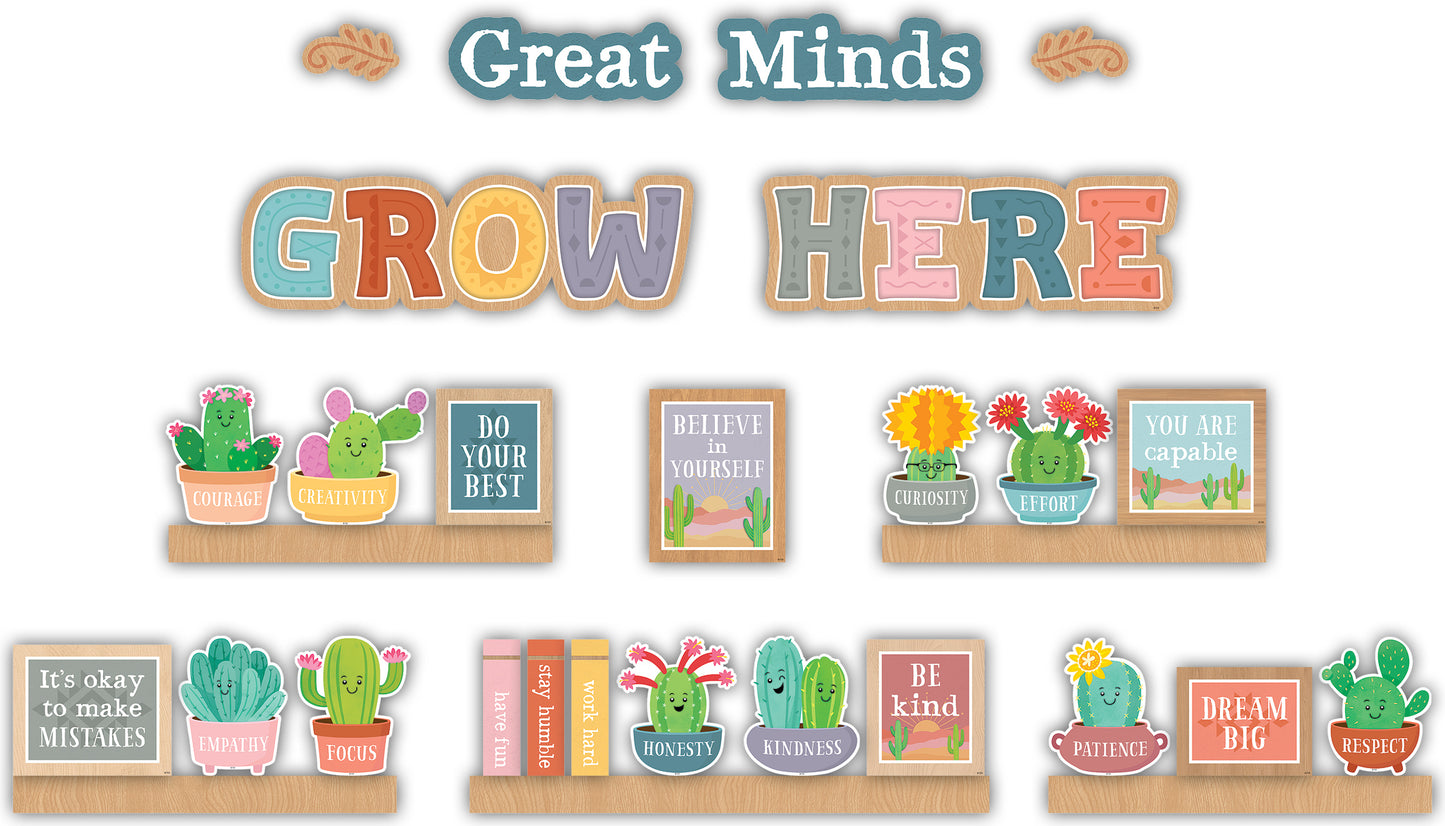 Happy Cactus Crew Mini Bulletin Board