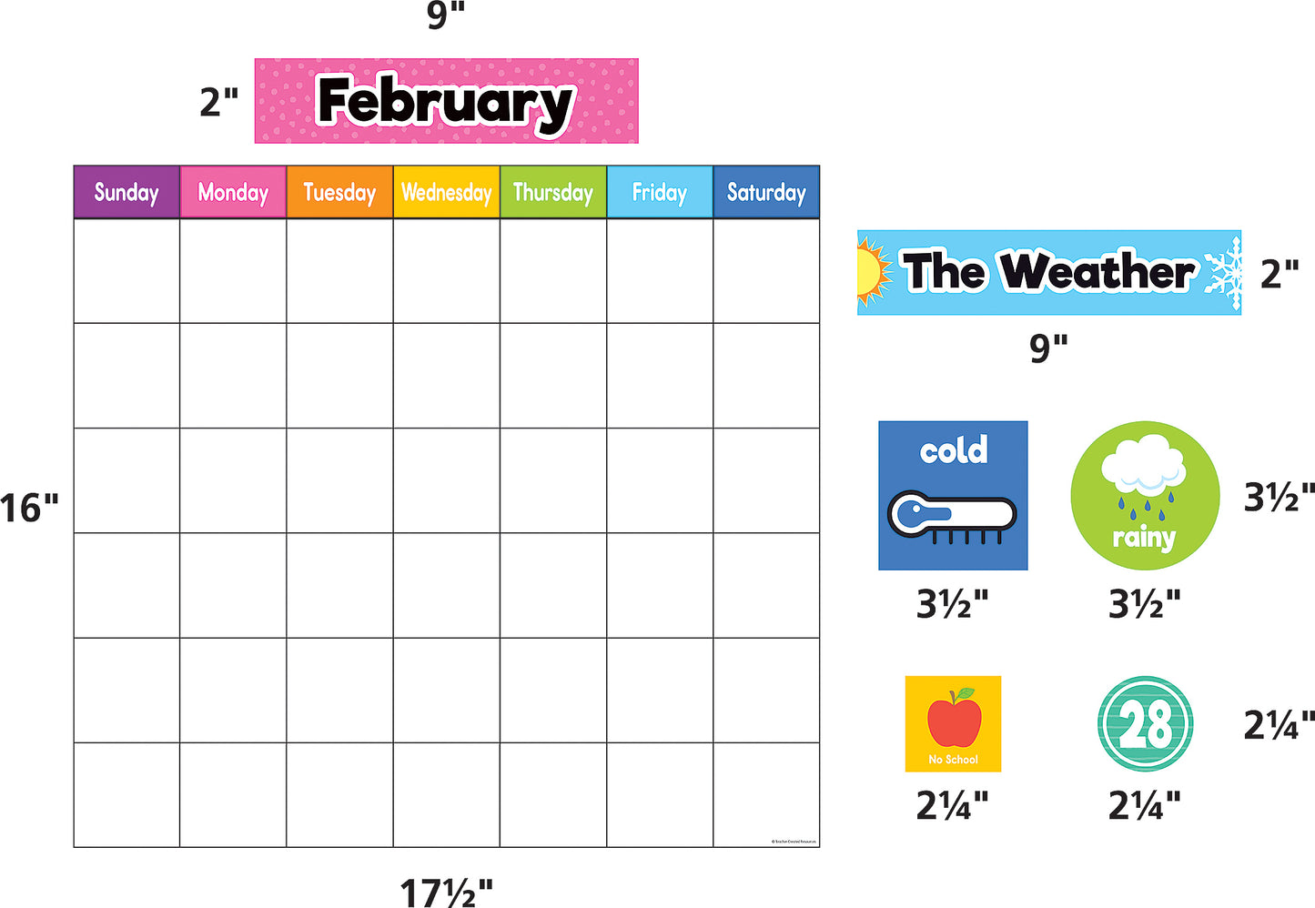 Colorful Magnetic Calendar Set