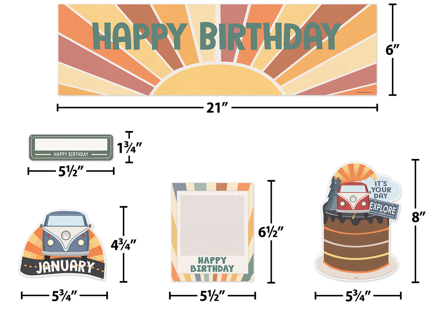 Moving Mountains Road Trip Happy Birthday Mini Bulletin Board