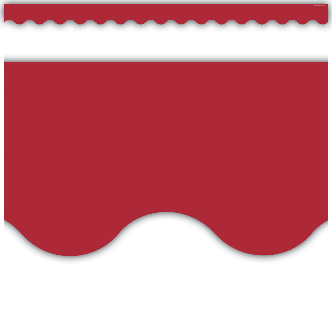 Cranberry Red Scalloped Border