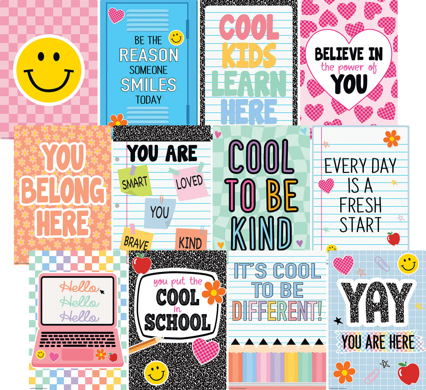 Cool For School Positive Sayings Small Posters