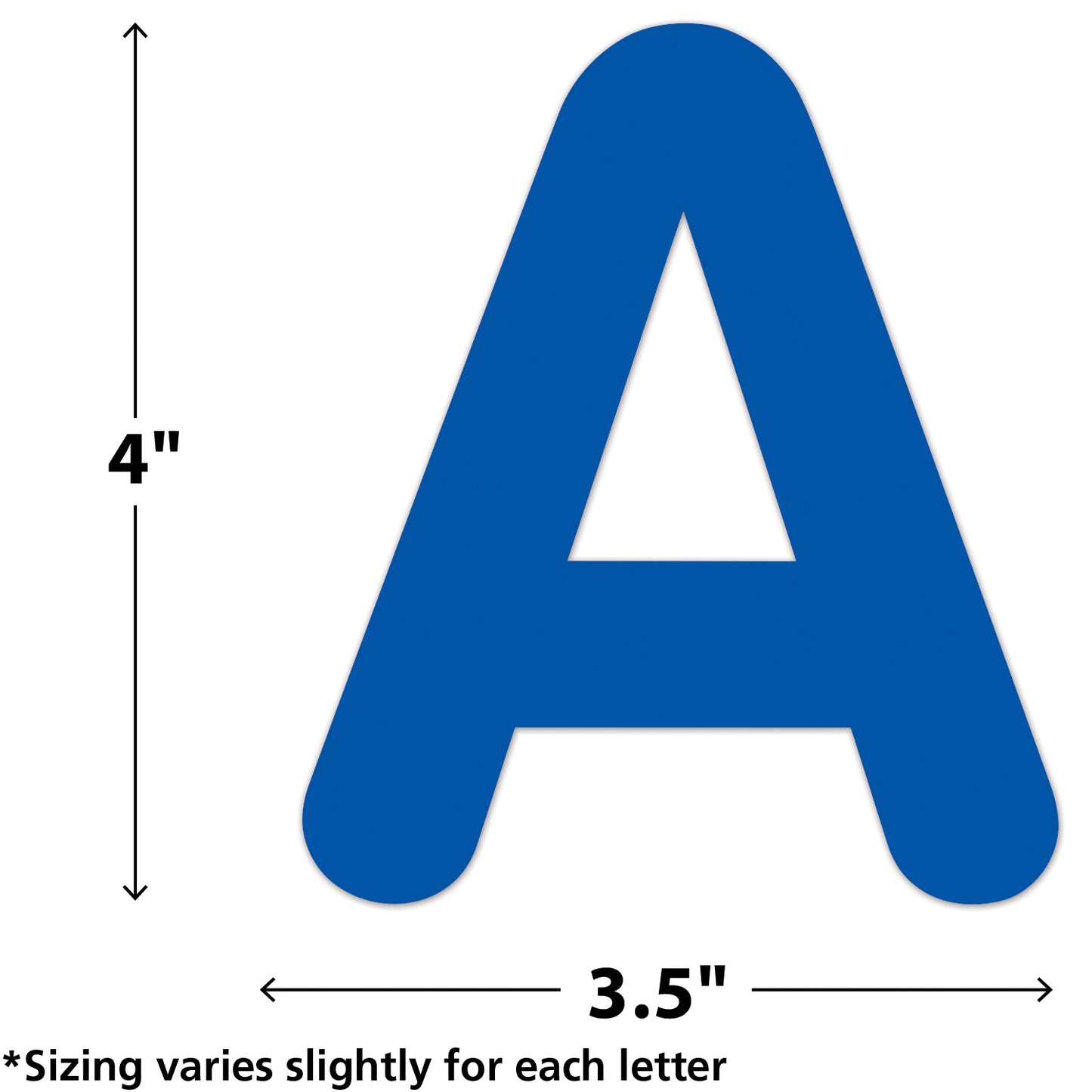 Blue 4" Classic Self-Adhesive Letters Uppercase