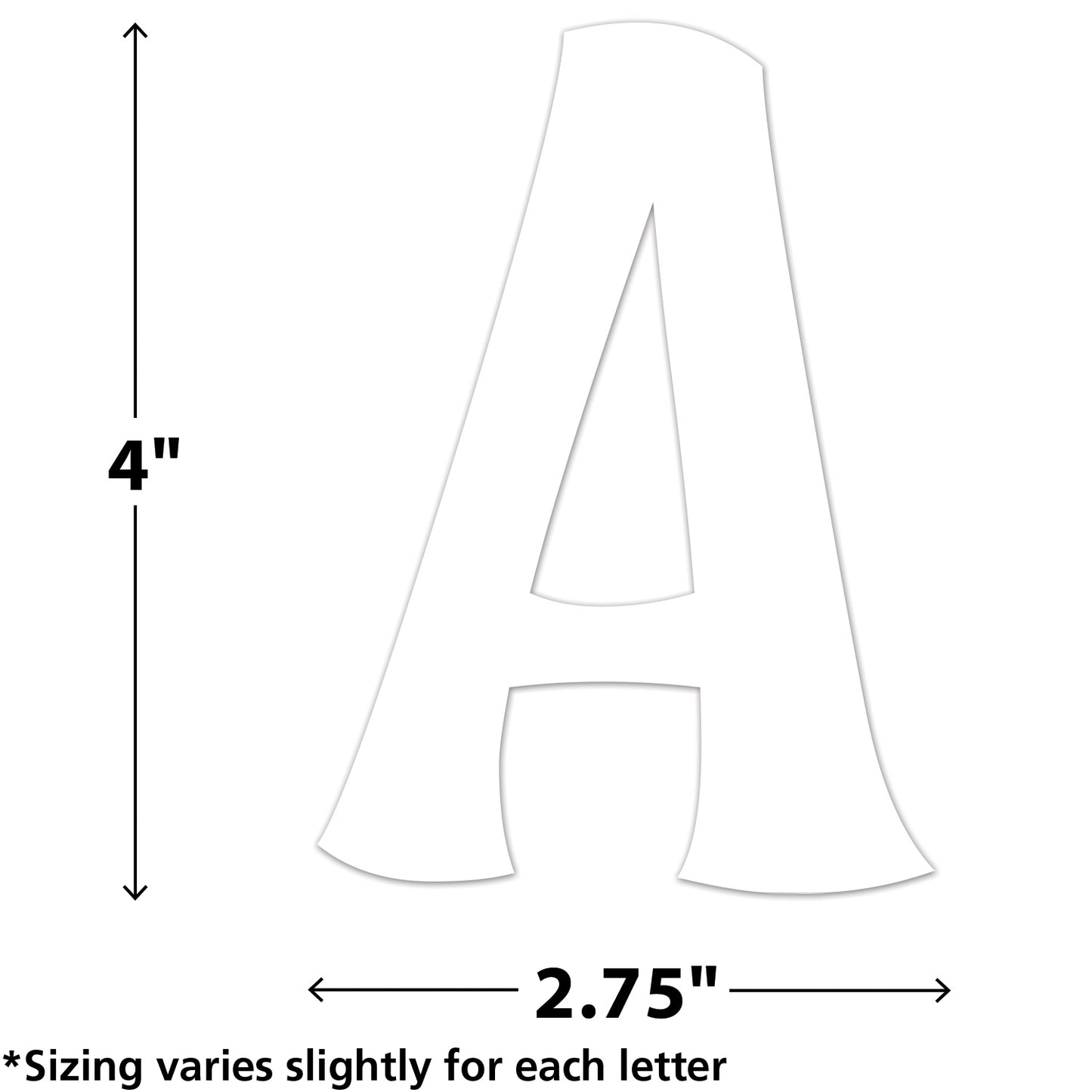 White 4" Wild Whimsy Self-Adhesive Letters Combo Pack