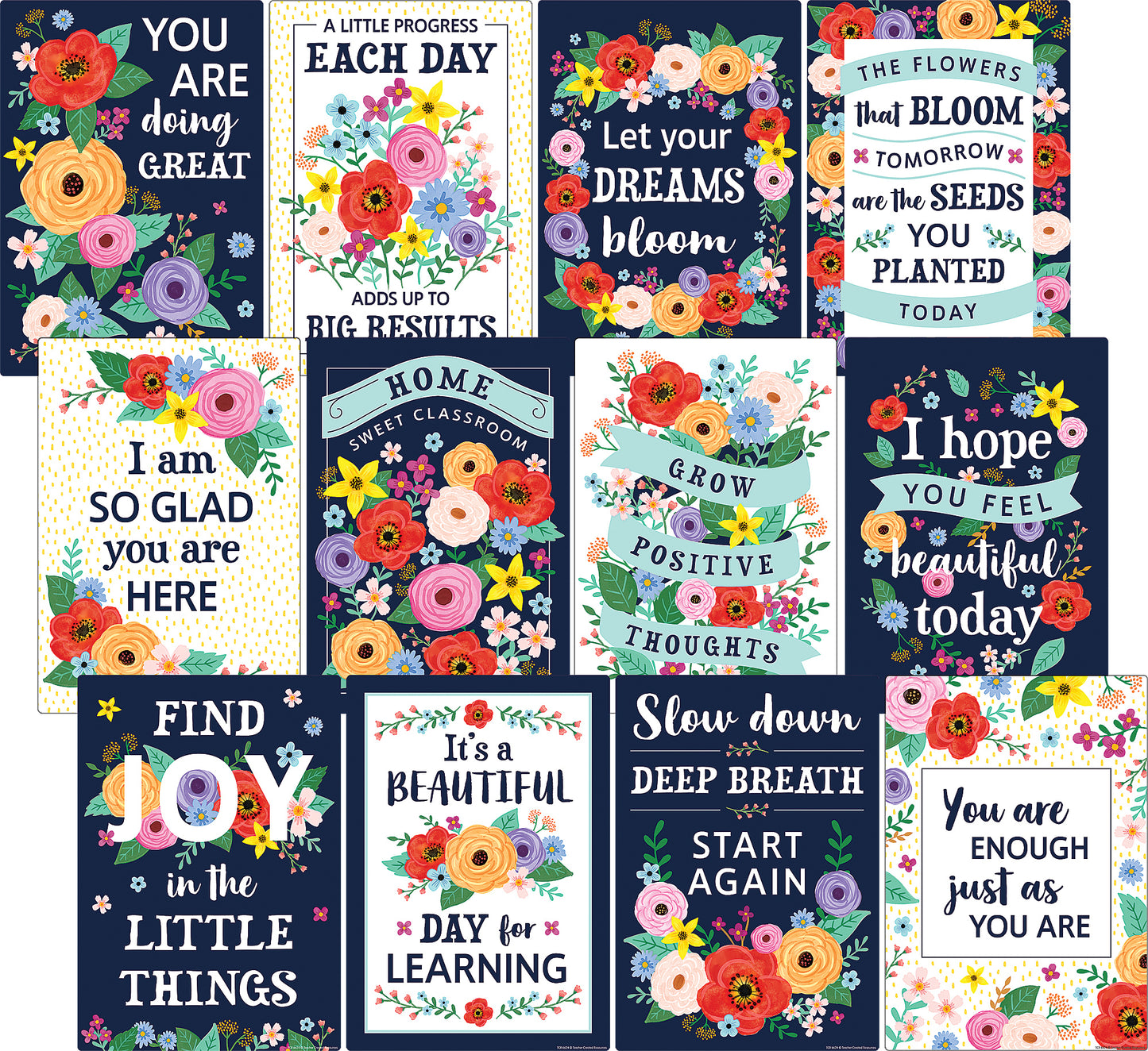 Wildflowers Positive Sayings Small Poster Pack