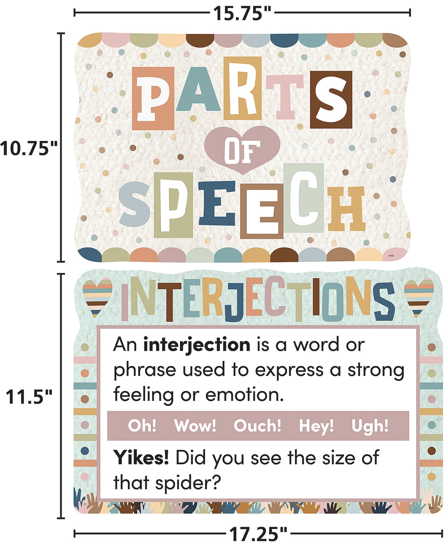 Everyone is Welcome Parts of Speech Bulletin Board