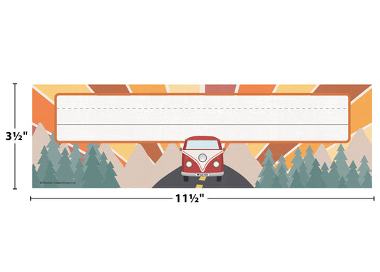 Moving Mountains Road Trip Flat Name Plates
