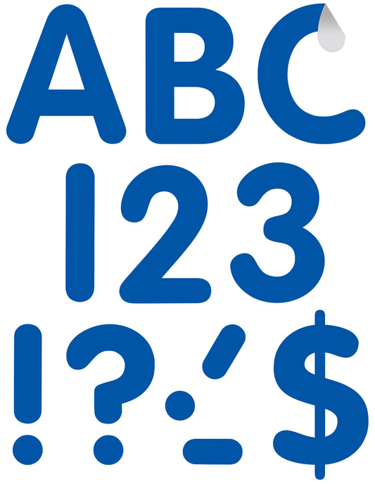 Blue 4" Classic Self-Adhesive Letters Uppercase