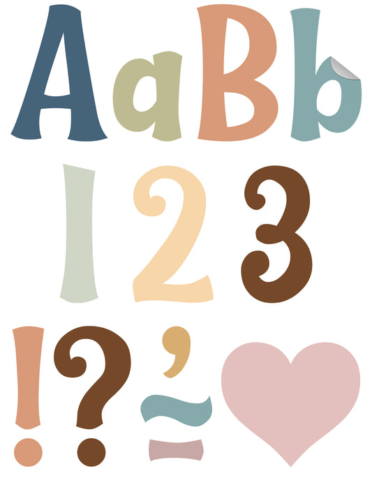 Calming Colors 4" Wild Whimsy Self-Adhesive Letters Combo Pack